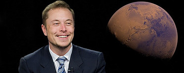 Elon Musk and moon image